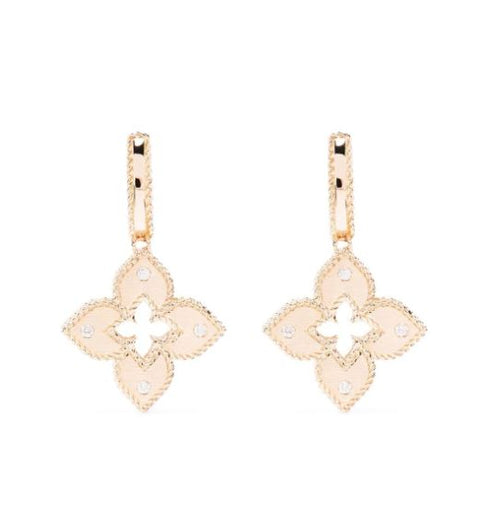 18kt rose gold with diamonds Venetian Princess earrings